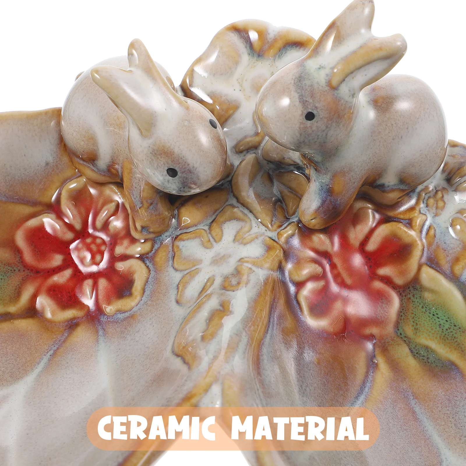 

Керамический поднос для конфет премиум-класса с кроликом, держатель для закусок, ювелирная тарелка, настольное украшение, держатель для хранения для дома