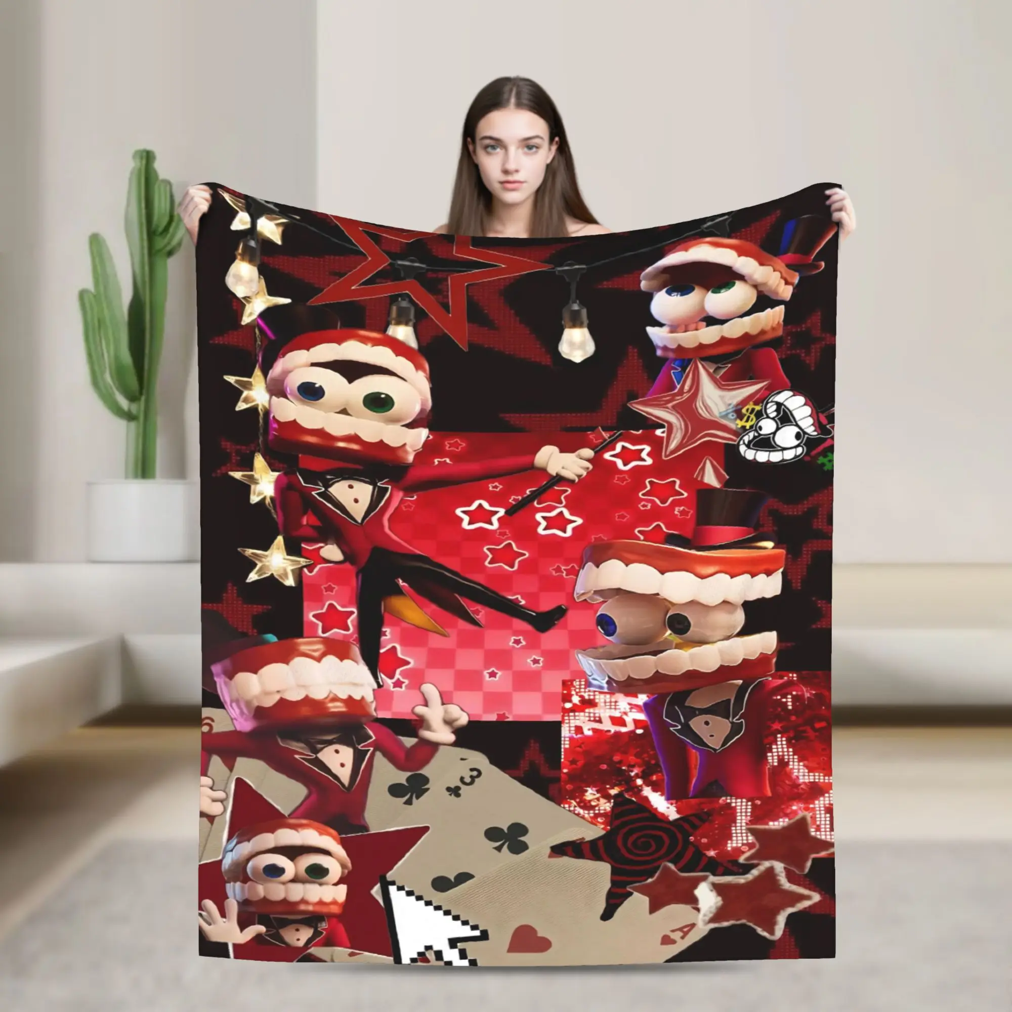 Caine Blankets A-Amazings D-Digitals C-Circuse Plush Funny Warm Throw Blankets for Coverlet  Winter