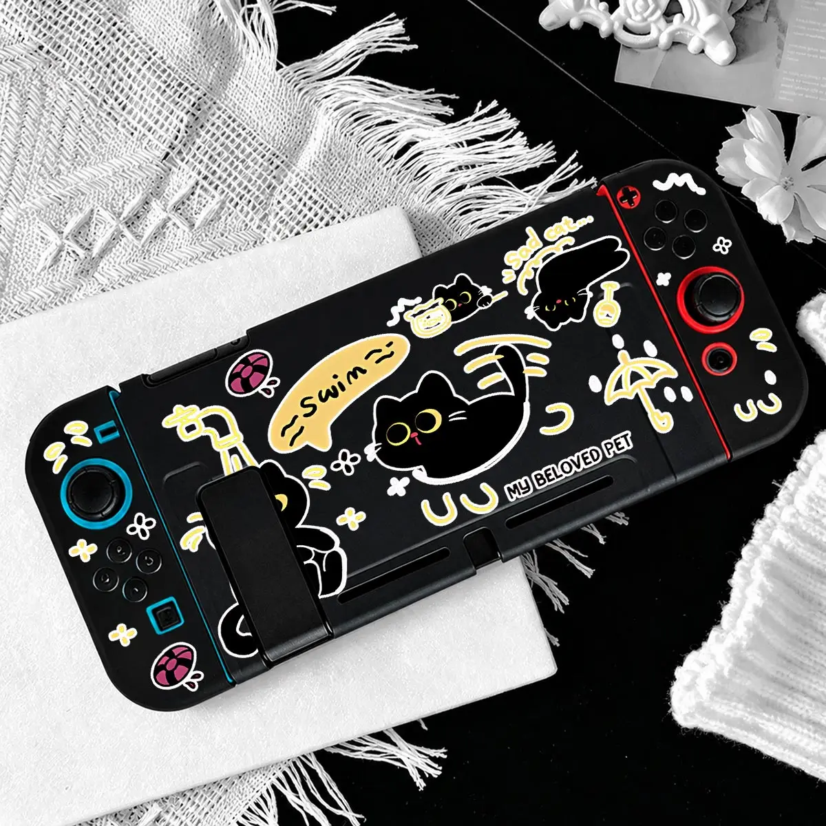 Ultra-slim Shock-absorbing Case for Nintendo Switch NS Game Console TPU Split Protective Case Anti-Scratch Shell Protector