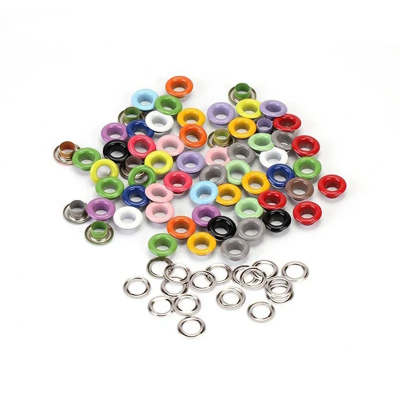 1000Pcs 3-10mm Multicolor Metal Eyelets Grommet Ring With Washer For DIY Leathercraft Scrapbooking Shoe Belt Cap Bag Tag Clothes