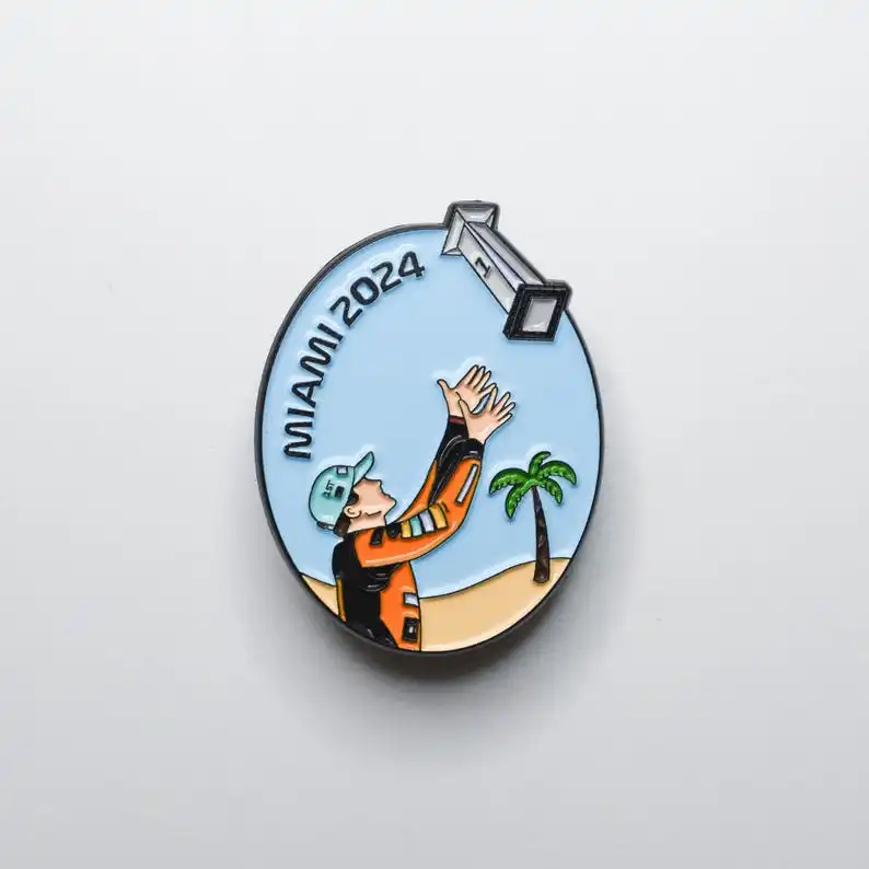 Lando Norris  Miami 2024 Win  Enamel Pin