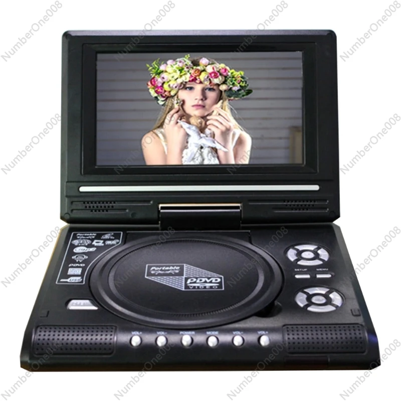 Portable Media Player Support USB/SD Card Multiple Disc Formats 7 '' Screen w/ Remote Controller Game Pad for Dorm Home