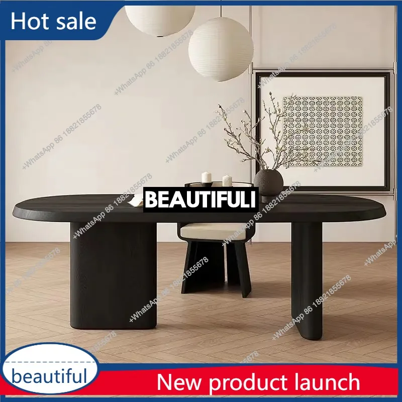 

A55 Nordic Mid-Century Style Solid Wood Wabi-Sabi Modern Minimalist Office Desk