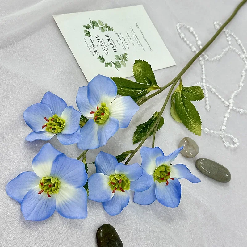12 Stück Künstliche Blumen Seiden-Rote Kaninchen-Sonnenblume Künstliche Blume Simulierte Seeanemonen-Zweigpflanze Einkaufszentrum-Dekoration – Detail 3