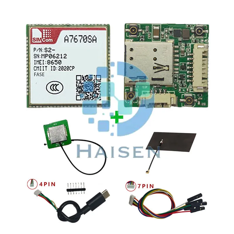 HAISEN SIMCOM A7670SA-FASE Core Board With Cable A7670SA-FASE Development Board LTE CAT1+4G+2G+BT+GNSS+Voice A7670