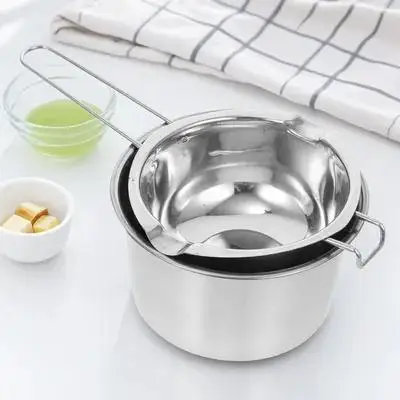 1 Set Double Boiler Pot Stainless Steel Chocolate Melting Wax Cheese Melt Cook Baking Kitchen Utensil Waxing
