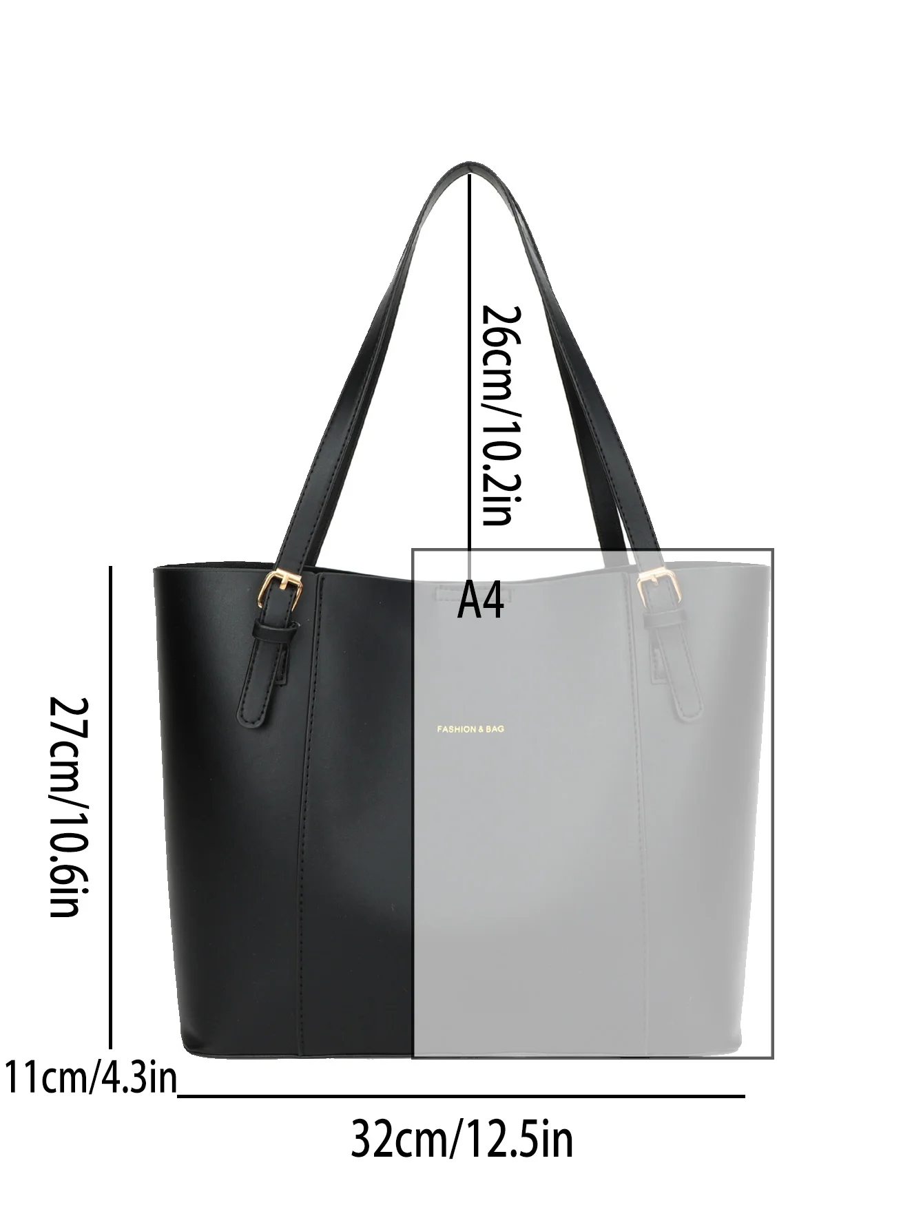 Retro simple and atmospheric commuting bag for women 2024 new stylish large capacity shoulder tote bag