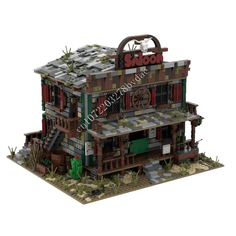 

2657 деталей. Конструктор MOC «Салон»: креативная модель уличной сцены, развивающий архитектурный конструктор, игрушка для самостоятельной сборки, подарок.