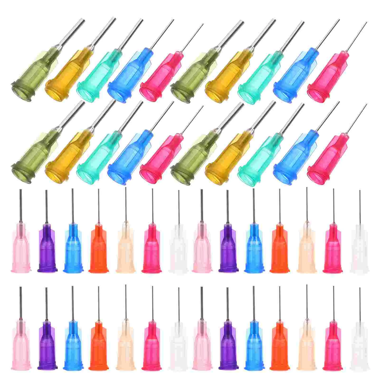 60 Pcs Liquid Dispensing Needle Needles Tips for Glue Plastic Replacement Dispenser