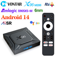 X96 M200 TV Box Android14 Amlogic S905X5M Quad Core ARM Cortex A55 Support AI-SR AV1 4K ULTRA HD 1000M LAN Wifi BT Set Top Box