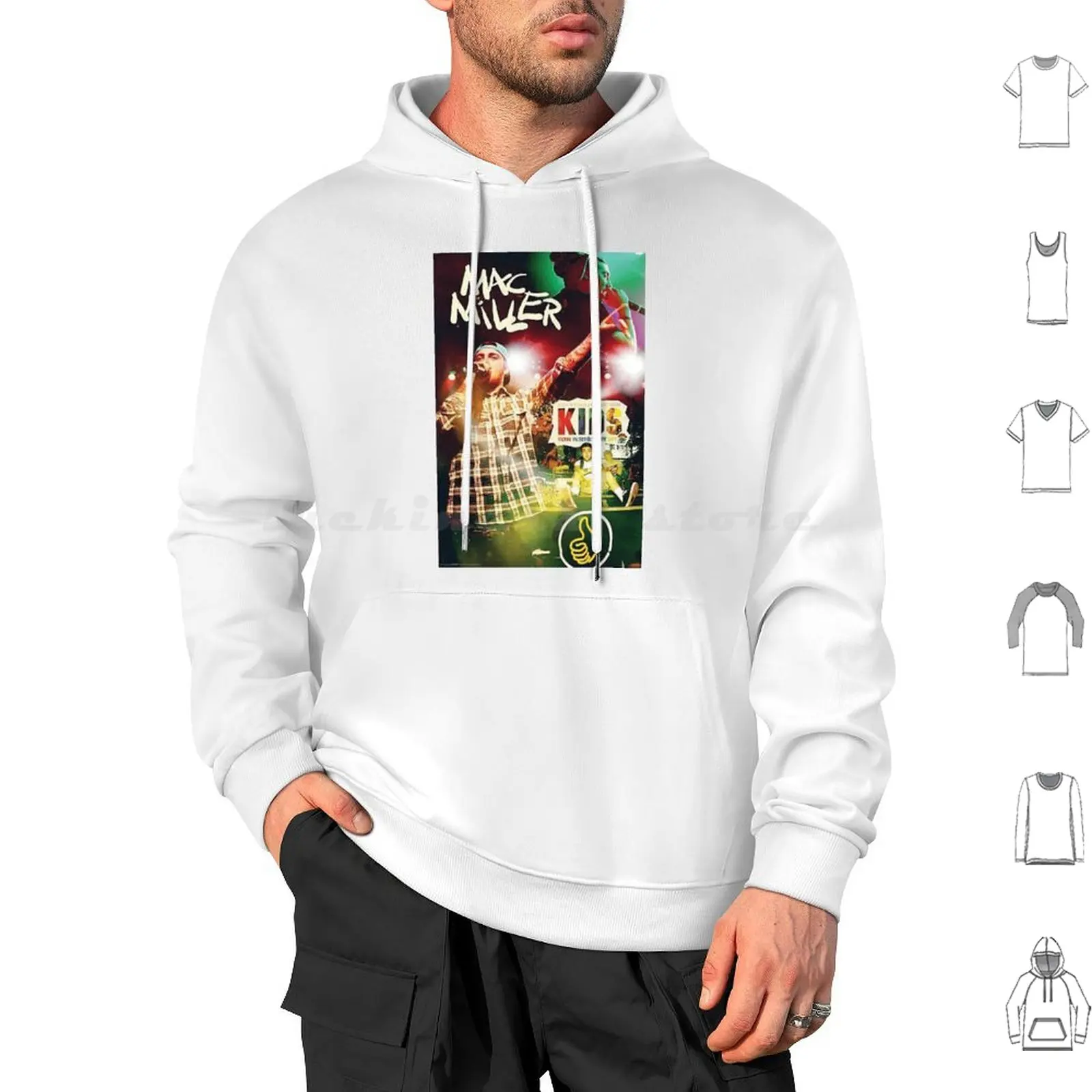 Sudadera con capucha de algodón de manga larga con estampado de póster de hombre cantando y niños guapos, estilo vintage musical, Good Miller Love Band Tren Wadaks