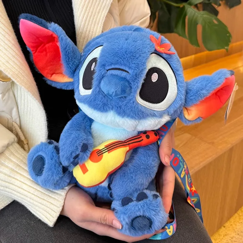 Anime Disney Kawaii Stitch Stuffed Toys Bluely Lilo&Stitch Plush Keychain Dolls Bag Pendant Birthday Party Gift For Kid Boy Girl