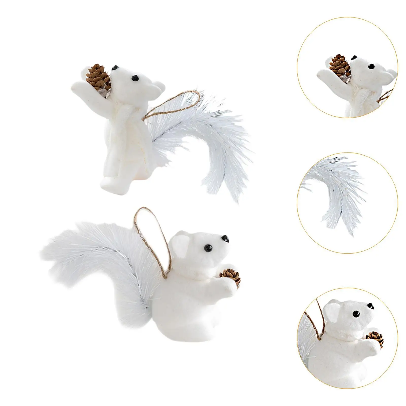 2 Pieces Squirrel Hanging Pendant Christmas Hanging Decoration Photo Props Gifts