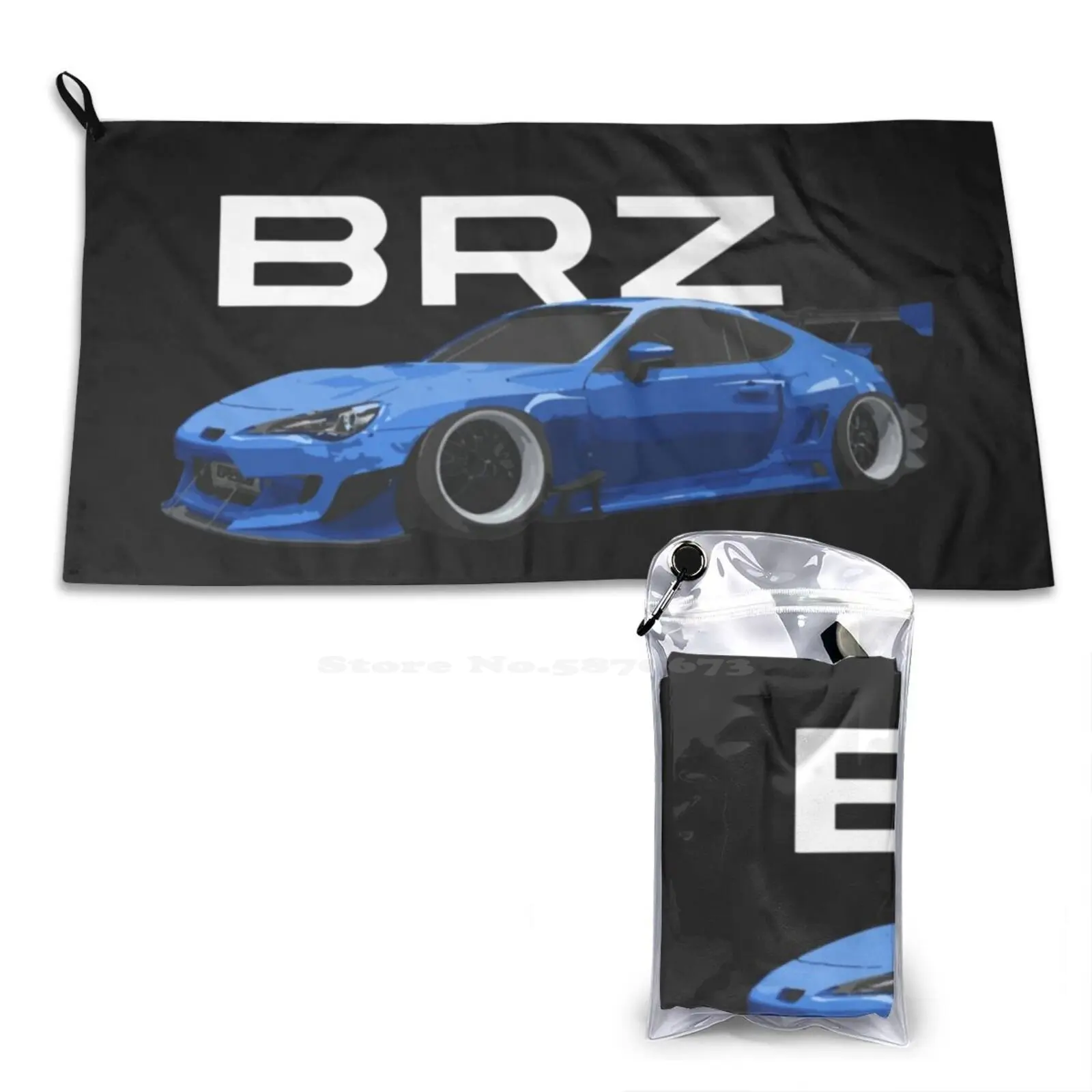 World Rally Blue Brz Wide Body Personalized Soft Towel Home Outdoor Sti Wrx Sportscar Evo Rally Supercar Jdm Stance Ej25 Ej20