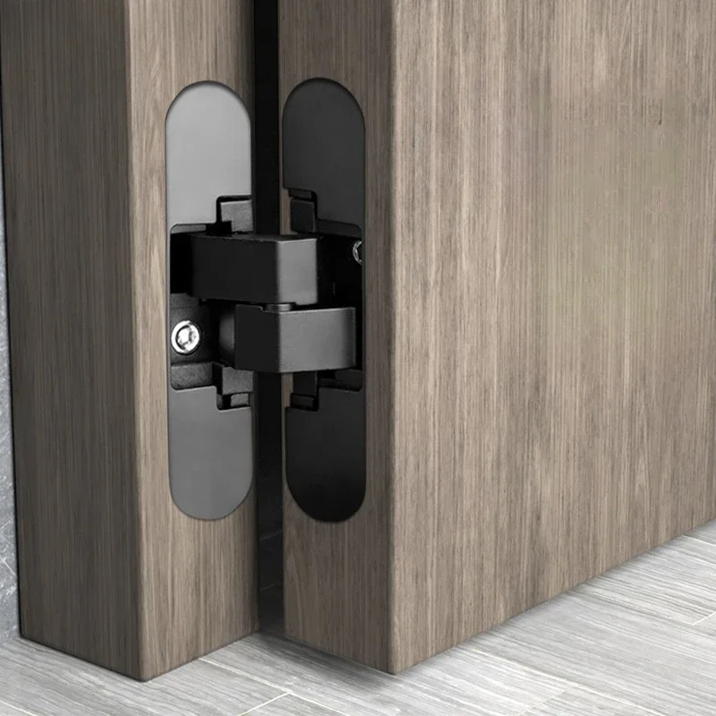 Invisible Hydraulic Hinge Concealed Hidden 180 Degree Swing Hinge Door Close Bearing 100KG Kitchen Cabinet Storage