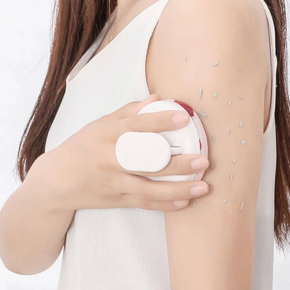 

1 Set Handheld Shower Brush With Replacement Pads Exfoliating Body Scrubber Lightweight Comfortable Grip Bathing Skin Cleaning