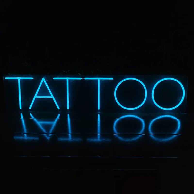 Imagem -03 - Tatuagem-neon Sign Light Man Cave Garagem Tatuagem Salão Estúdio Loja Led Neon Light Wall Art Decor para Lojas de Negócios Logotipo