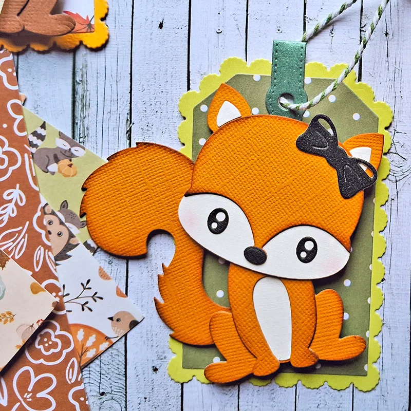 Klyp Cute Forest squirrel Metal Cutting muore stencil per fai da te Scrapbooking goffratura decorativa carte di carta fai da te