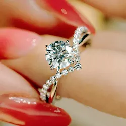 Huitan Newly Designed Women's Wedding Rings with AAA Cubic Zirconia Luxury Trendy Female Rings for Party Chic Jewelry Drop Ship