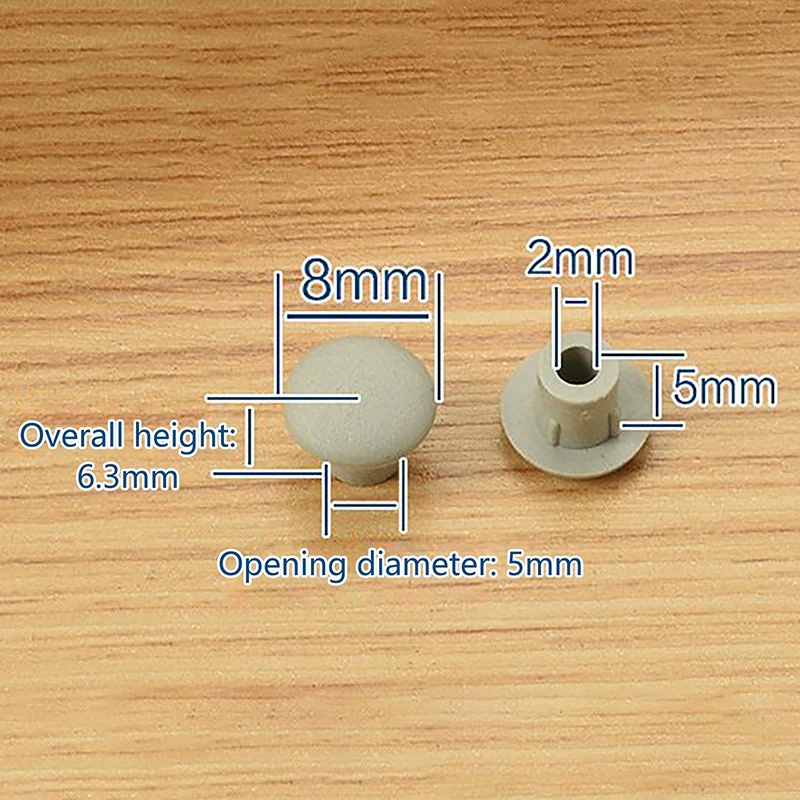 100Pcs 5mm Furniture Hole Covers Decor Plastic Screw Cap Cabinet Drill Hole Dust Plug Grommet Hardware Practical Fitting