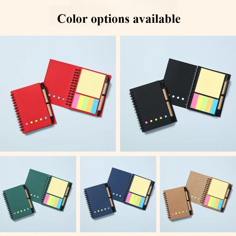 20pcs Party Stationery Set: Inspirational Notebook, Inspirational Quote Style Signature Pen, with Brown Classification Label Bar