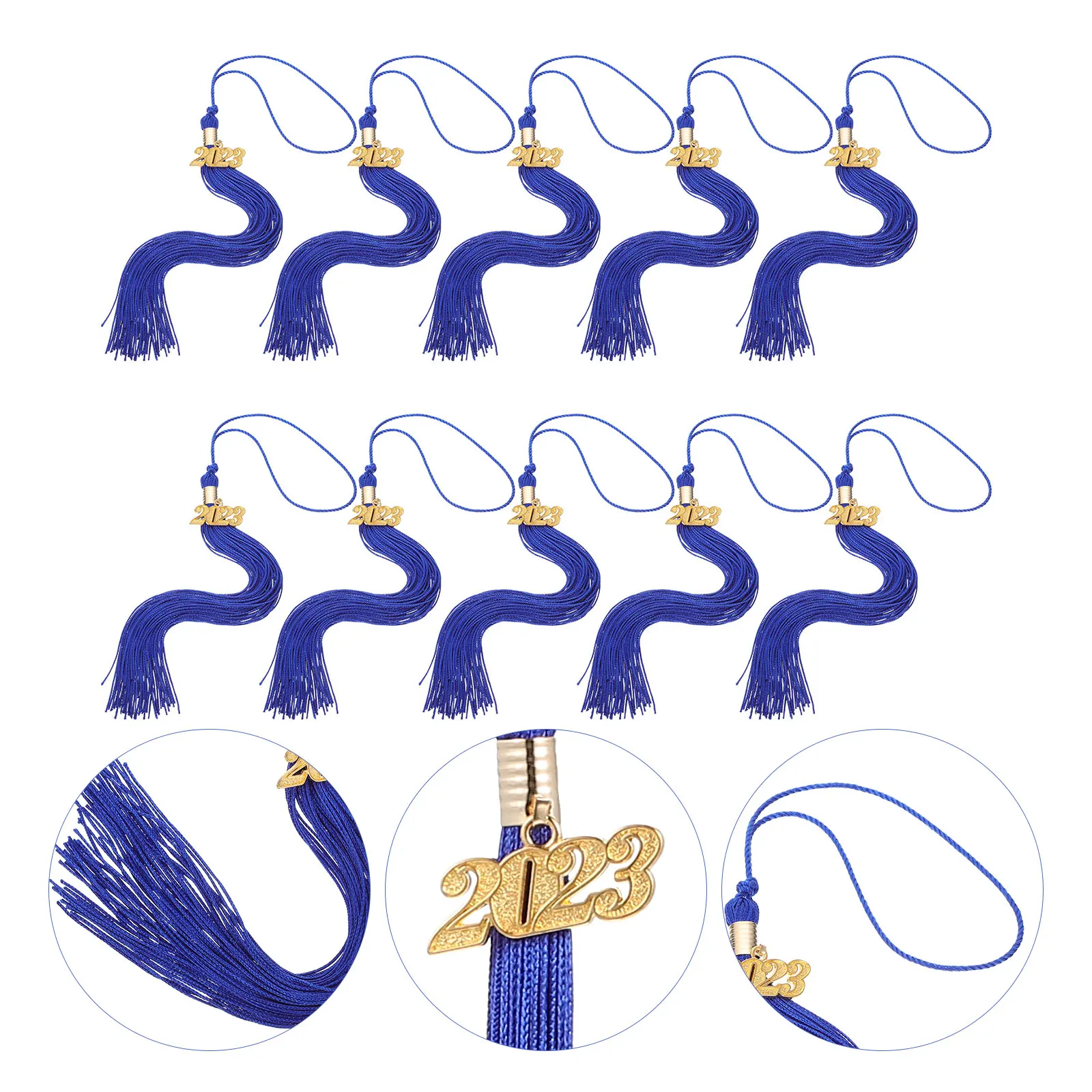 

10pcs Doctor Hat Tassel Graduation Caps Tassels Decorations Creative Design Durable Fringe Pendants Graduation Hat Accessories