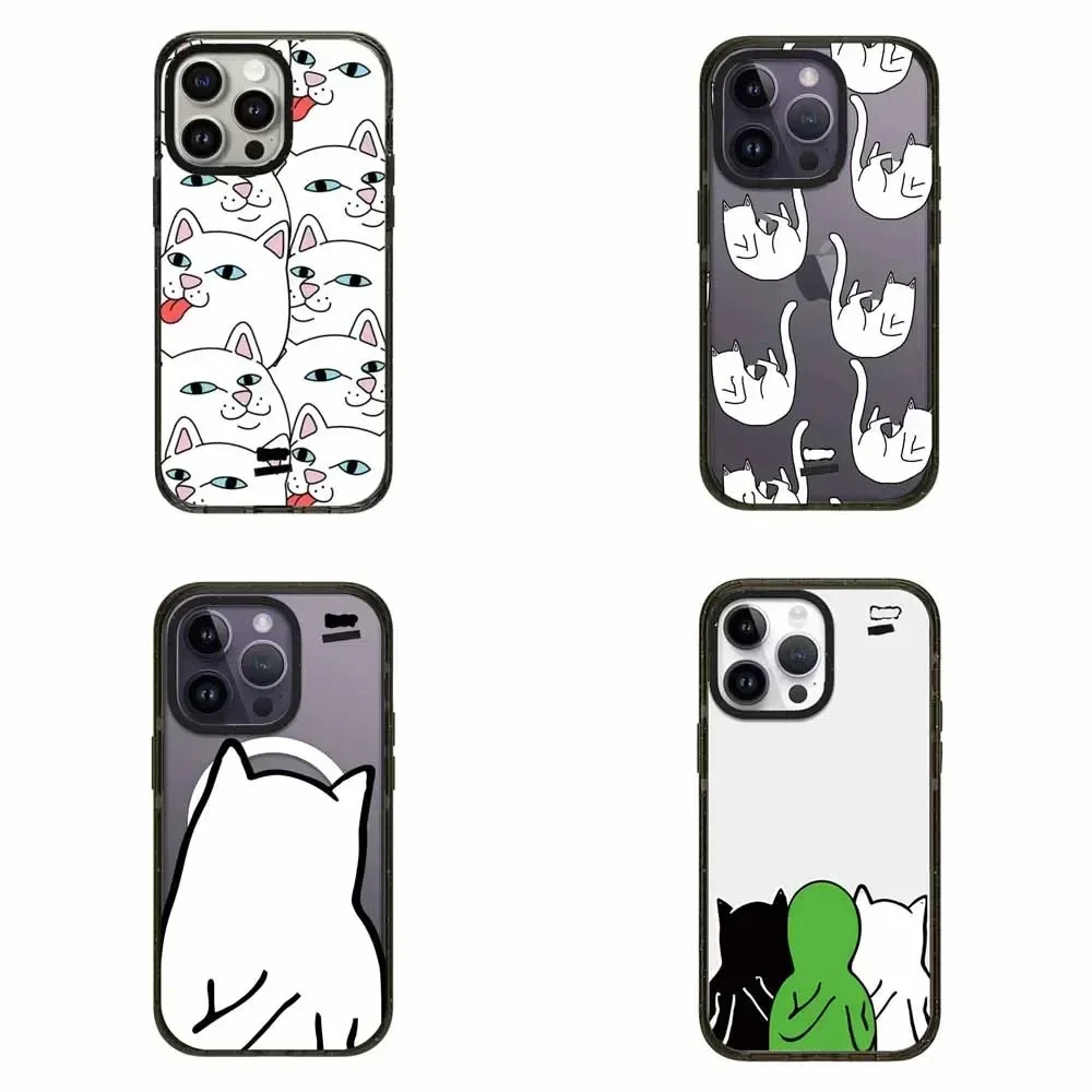 Magsafe Acrylic Spoof Cat Phone Case Cover for IPhone 11 12 13 14 15 Pro Max Case for IPhone 15 Pro Max