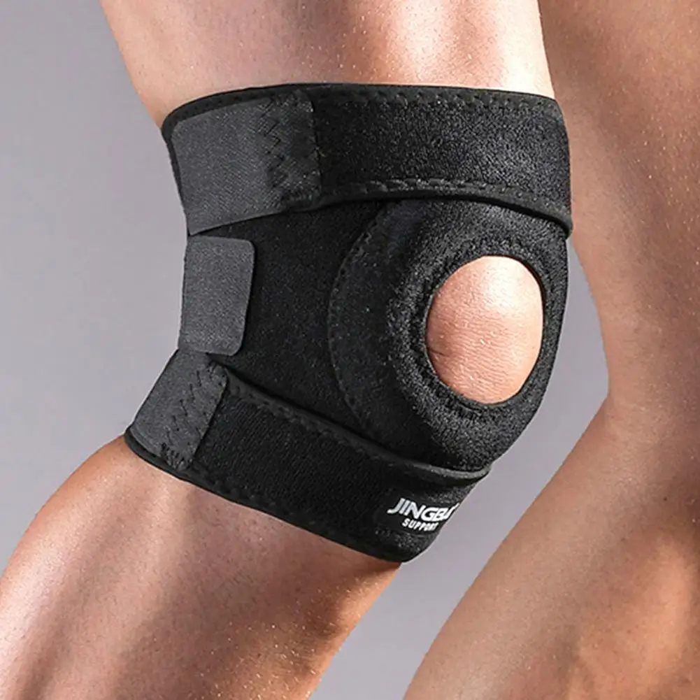 1Pc Fashion Knee Brace  Elastic Black Knee Stabilizer  Skin-friendly Elastic Knee Stabilizer