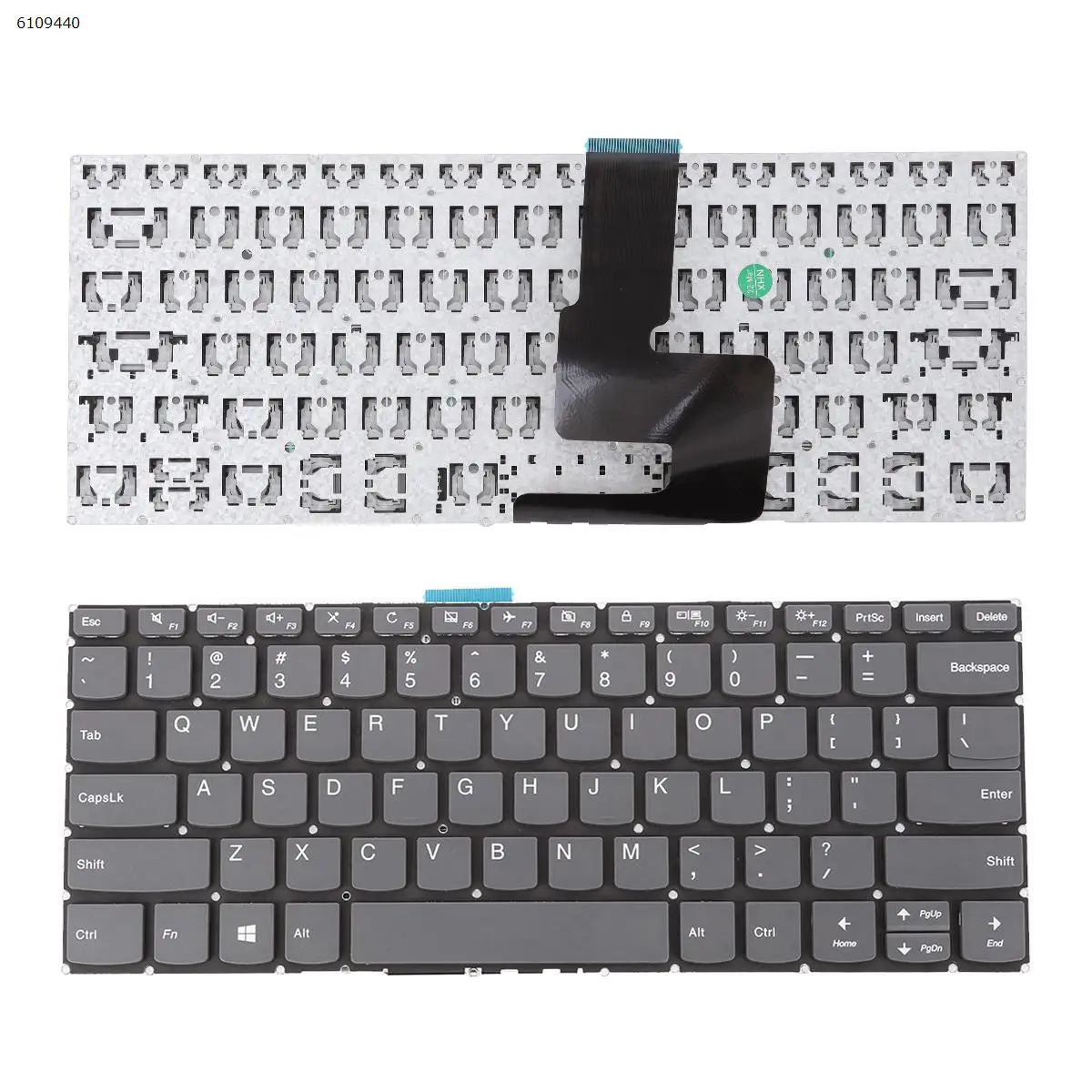 

US Laptop Keyboard for Lenovo IdeaPad 330-14ikb Gray