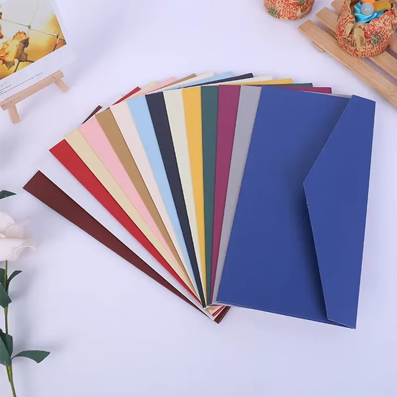 10pcs/package Pearl Paper Colored Envelope, Blank Envelope for Business Invitation Letter