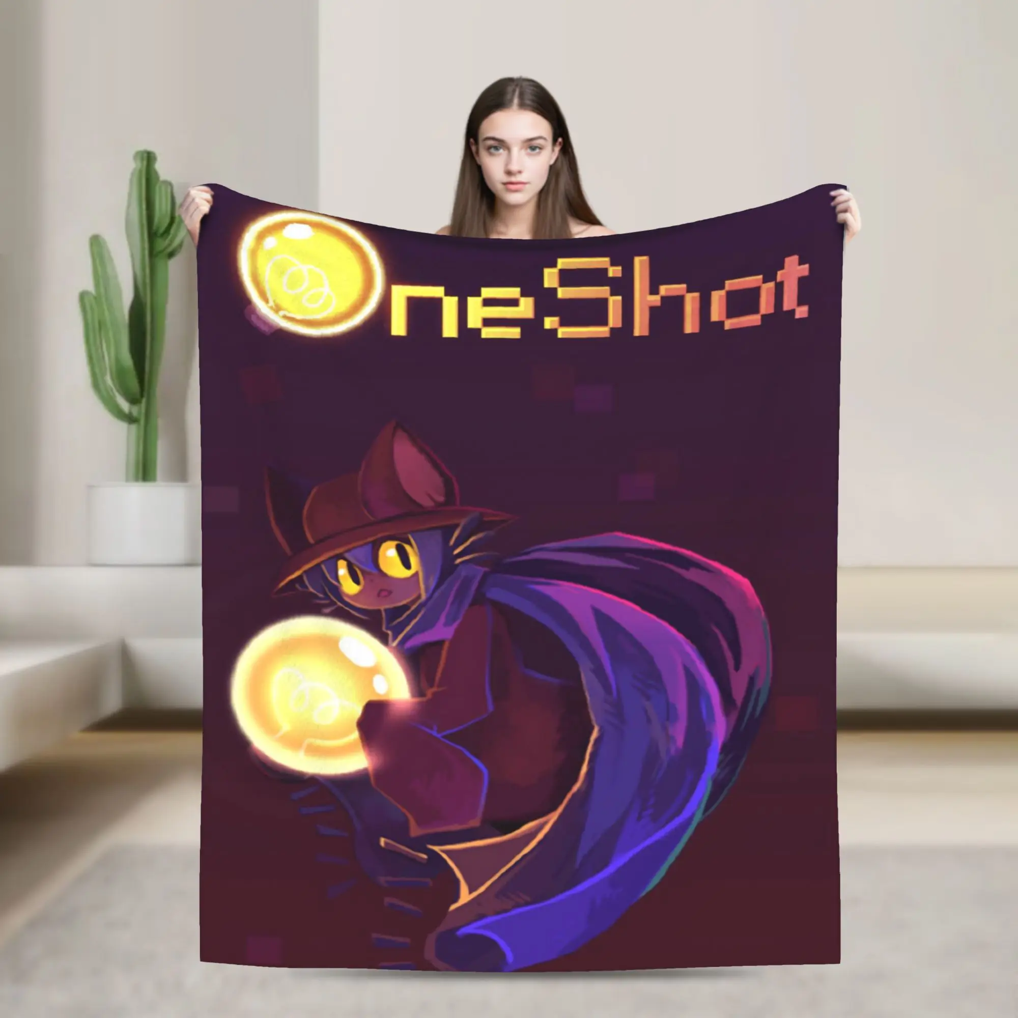 OneShots Niko Throw Blanket for Couch  Soft Fuzzy Plush Blanket 50x60 Inches Multiple Sizes Bedspread for All Seasons