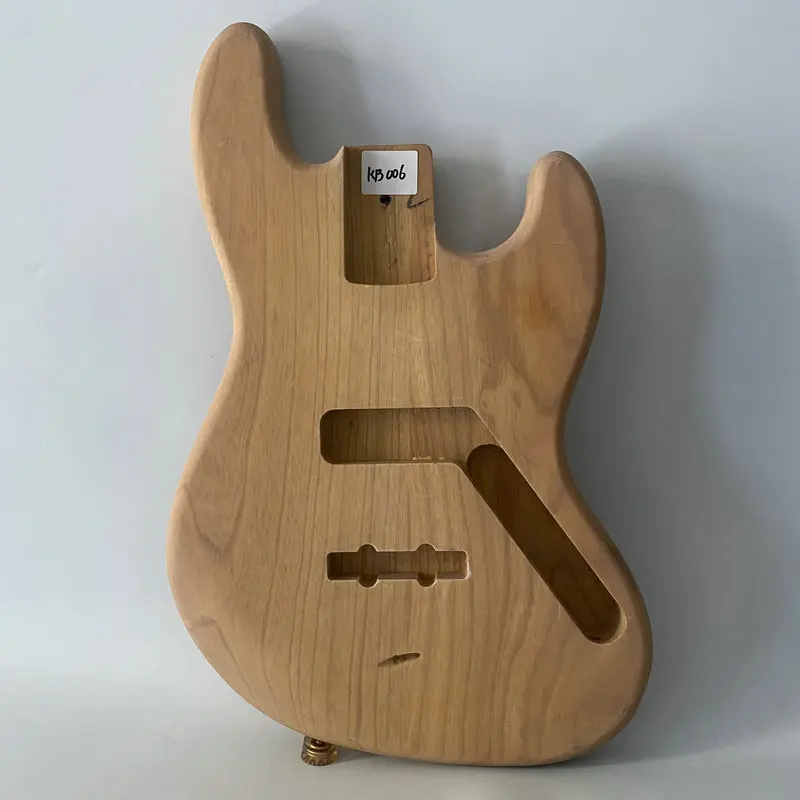 KB006 Natural Color Solid ASH Wood Semi Finishing Jazz Bass Body Active JB Pickups DIY Replace Guitar Parts Right Hand