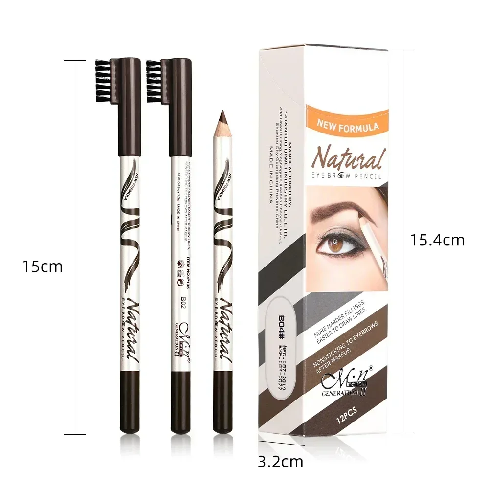 MENOW Eyebrow Pencil Makeup Eyebrow Marker Waterproof Eyebrow Tattoo for Eyebrows Enhancer Dye Tint Pen Long Lasting 5 Colour