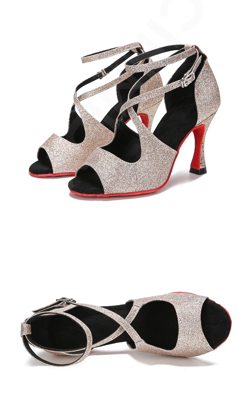 CINMIDY Leoparden-Latin-Tanzschuhe, Damen-Ballsaal-Tanzschuhe, Tango- und Salsa-Tanzschuhe, weiche Innensohle, Partyschuhe, Damensandalen. – Detail 16