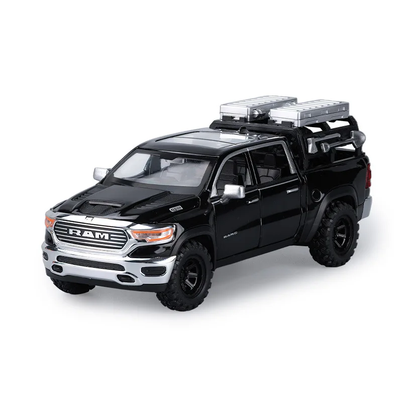 1:32 Ram 1500 TRX Mammoth Pickup Truck Toy Car Miniature Diecast Off Road Vehicle Model Pull Back Sound Light Collection Gift view 2