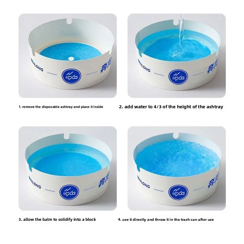 New wholesale disposable no wash ashtray, with built-in smoke extinguishing sand, portable home office car ashtray