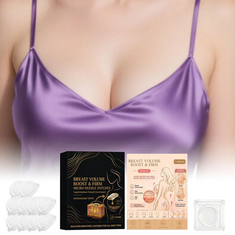 Nano Microneedle Breast Firming Patches Mild Breast Volume Boost Patch Targeted Hydration Lifting Breast Care Skin Patch