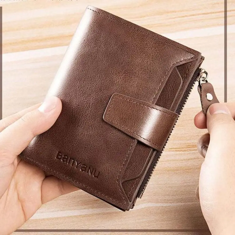 Elegant Purse Men PU Wallet Card Brand Large Capacity Business Clutch Bag Coin Purse Folded Wallet Bag ID Card Holder Unisex