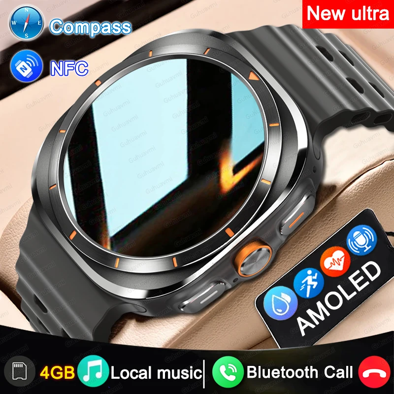 

Smartwatch Men AMOLED Screen DT Ultra Smart Watch 47mm Bluetooth Call Compass Series 7 NFC Sport Watches Men for Samsung Galaxy