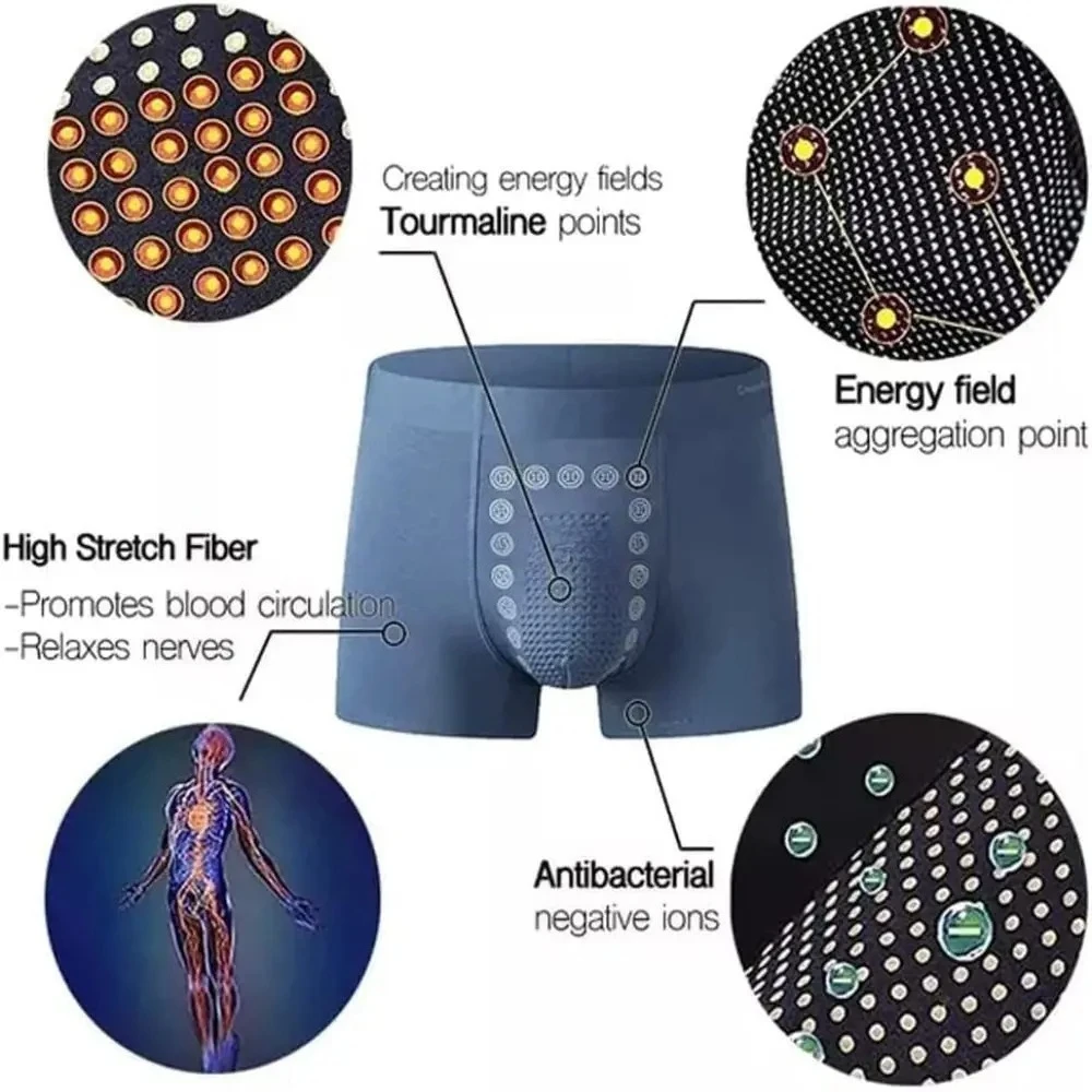 

Energy Field Therapy Magnetic Therapy Mens Underwear Slim Briefs Elastic Polyester Fibre Long Lasting Breathable