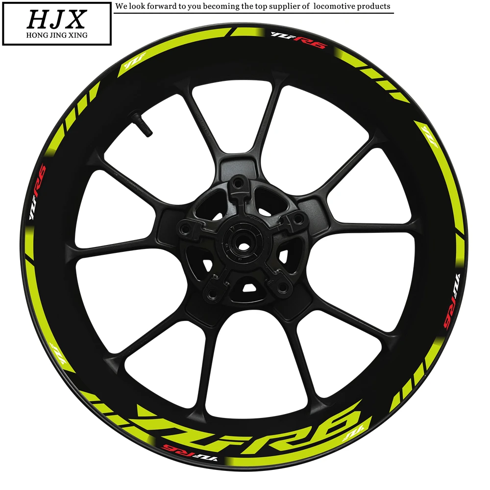 17 Inch Xe Máy Bánh Xe Trung Tâm Cho YAMAHA YZF R6 Logo Viền Decal Trang Trí YZFR6 Bộ Phản Quang Chất Lượng Cao Chống Nước Miếng Dán