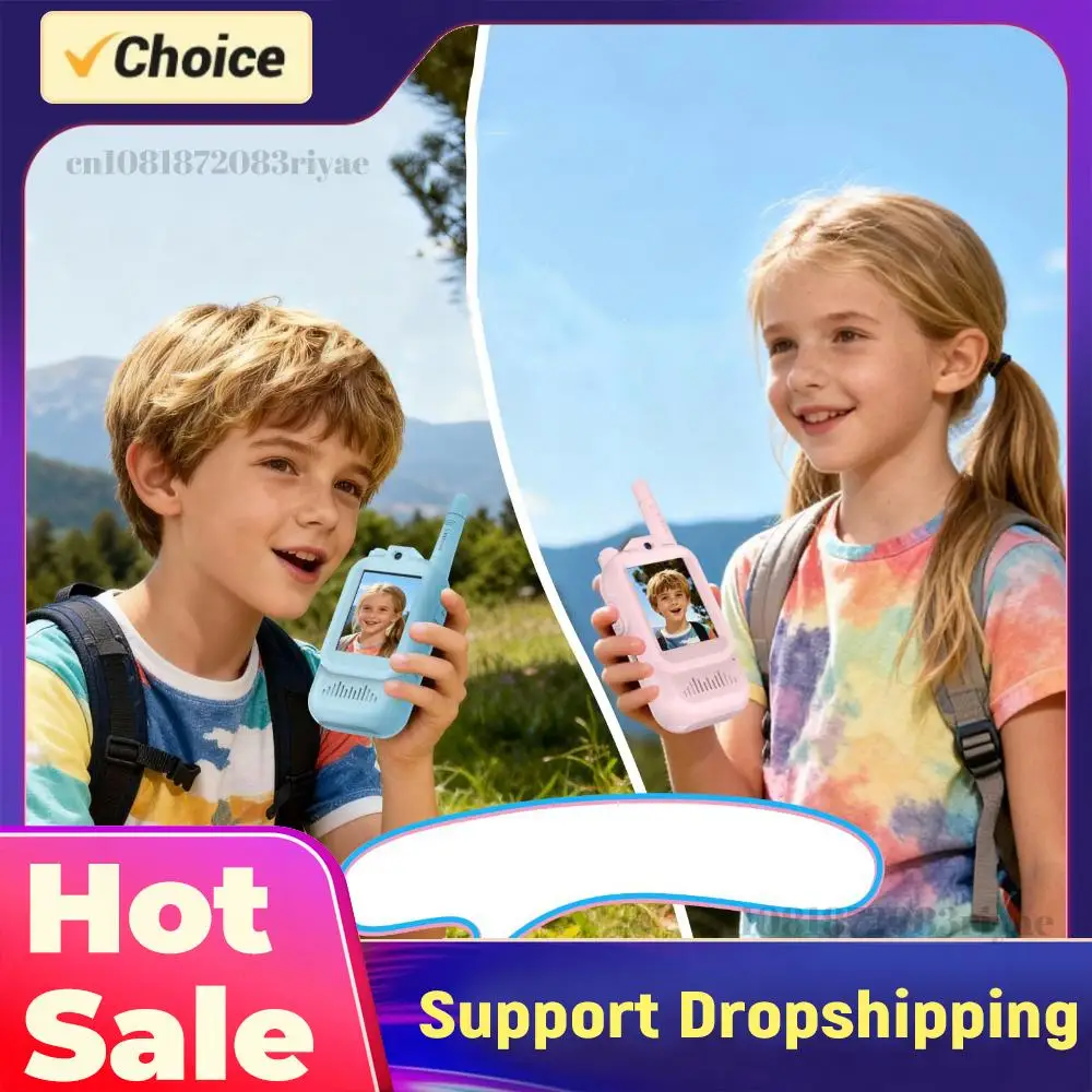 

Видеорации для детей, 2 шт., перезаряжаемые, с функцией видеосвязи, для мальчиков и девочек, для игр в помещении, кемпинга, походов