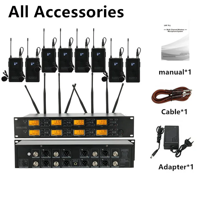 TKG UR-8000-L 650-690 ميجا هرتز ميكروفون لاسلكي احترافي UHF 8 قناة 8 ميكروفون لاسلكي بطية صدر السترة 8 ميكروفون لاسلكي