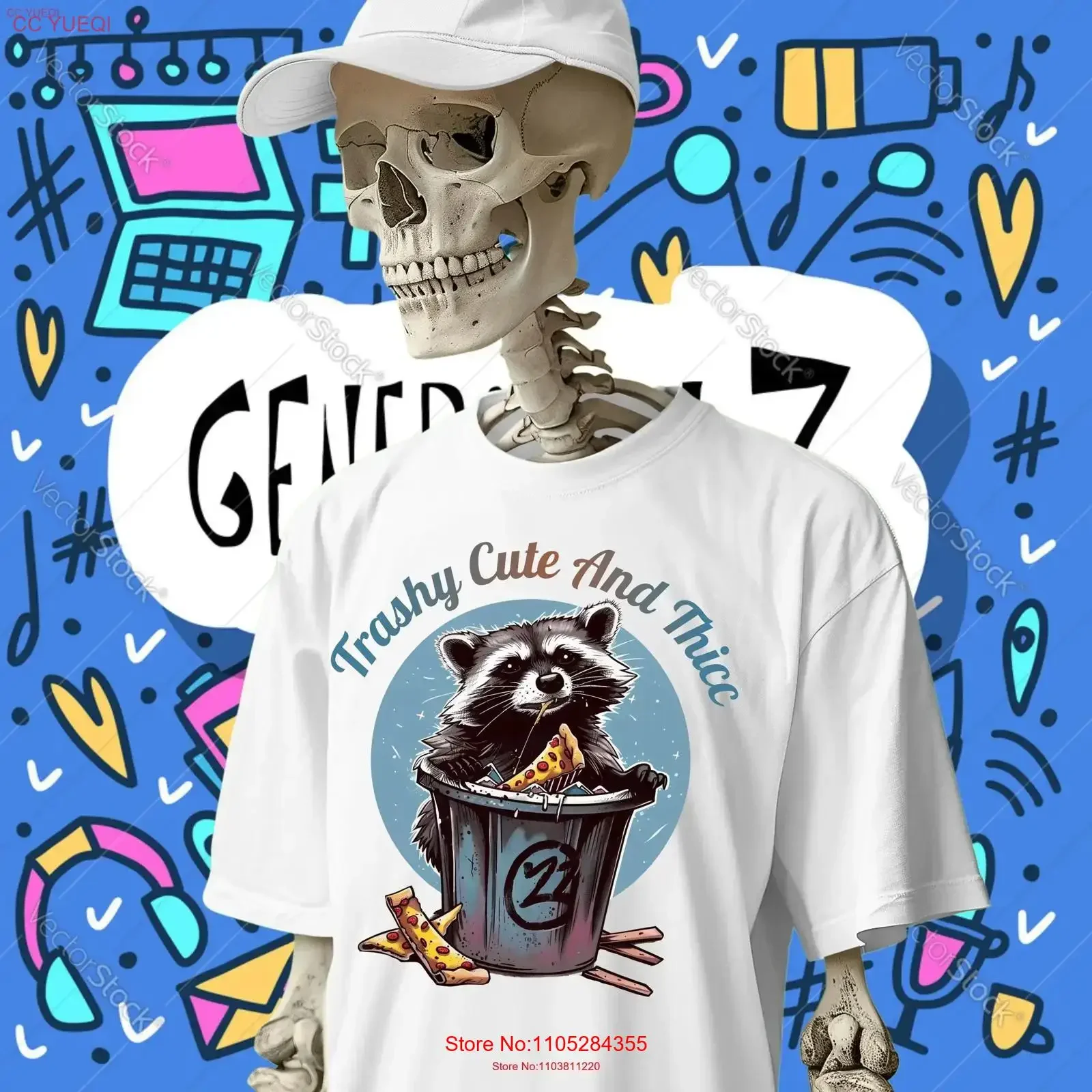 Trashy Cute and Thicc Racoon T Shirt Funny Raccoon Humor Gen Z Quotes Trendy Zoomer Vibes Hilarious Animal Perfect Lovers