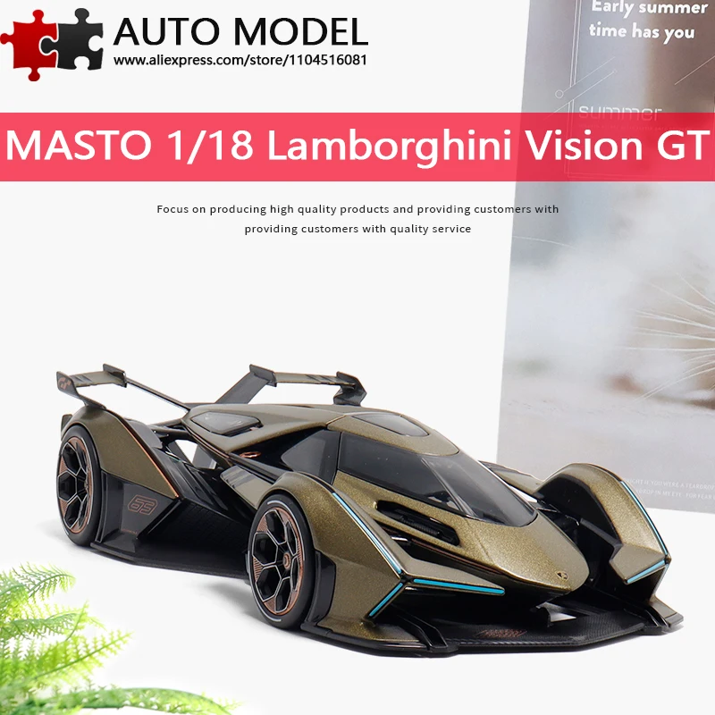 

Lamborghini V12 Vision Gran Turismo Sports Car Simulation Alloy Car Model with Base Maisto 1:18 Die-Cast Metal Scale Static Model Adult Toy Boy Gift