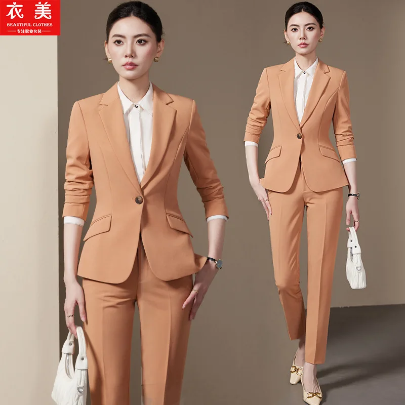 

Профессиональный комплект костюмов на весну и осень2025Новый высококачественный элегантный деловой костюм для спецодежды на рабочем месте