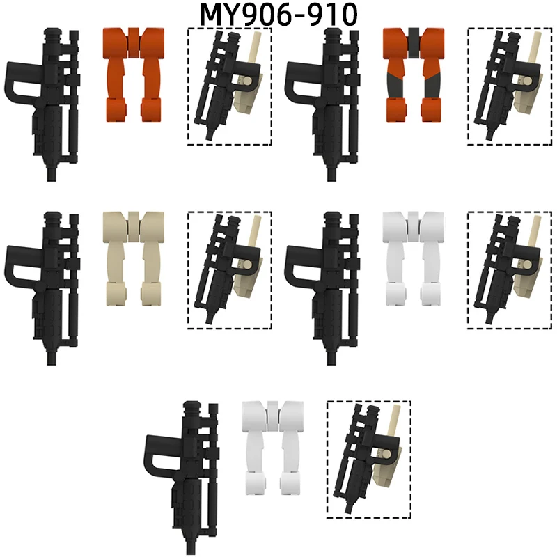 The Robot Action Figures Equipment Pants Hair Parts Model Blocks MOC Bricks Set Gifts Toys MY906-MY910