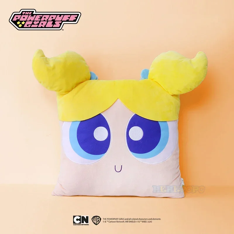 38cm Original Big Eyes Powerpuff Girls Plush Pillow Square Pillow Cute Sofa Cushion Living Room Office Gift