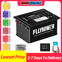 FLLYROWER 48V 105Ah Golf Cart Lithium LiFePO4 Battery Pack Club Car 200A BMS 8000+ Deep Cycle With 58.2V 20A Charger Bluetooth