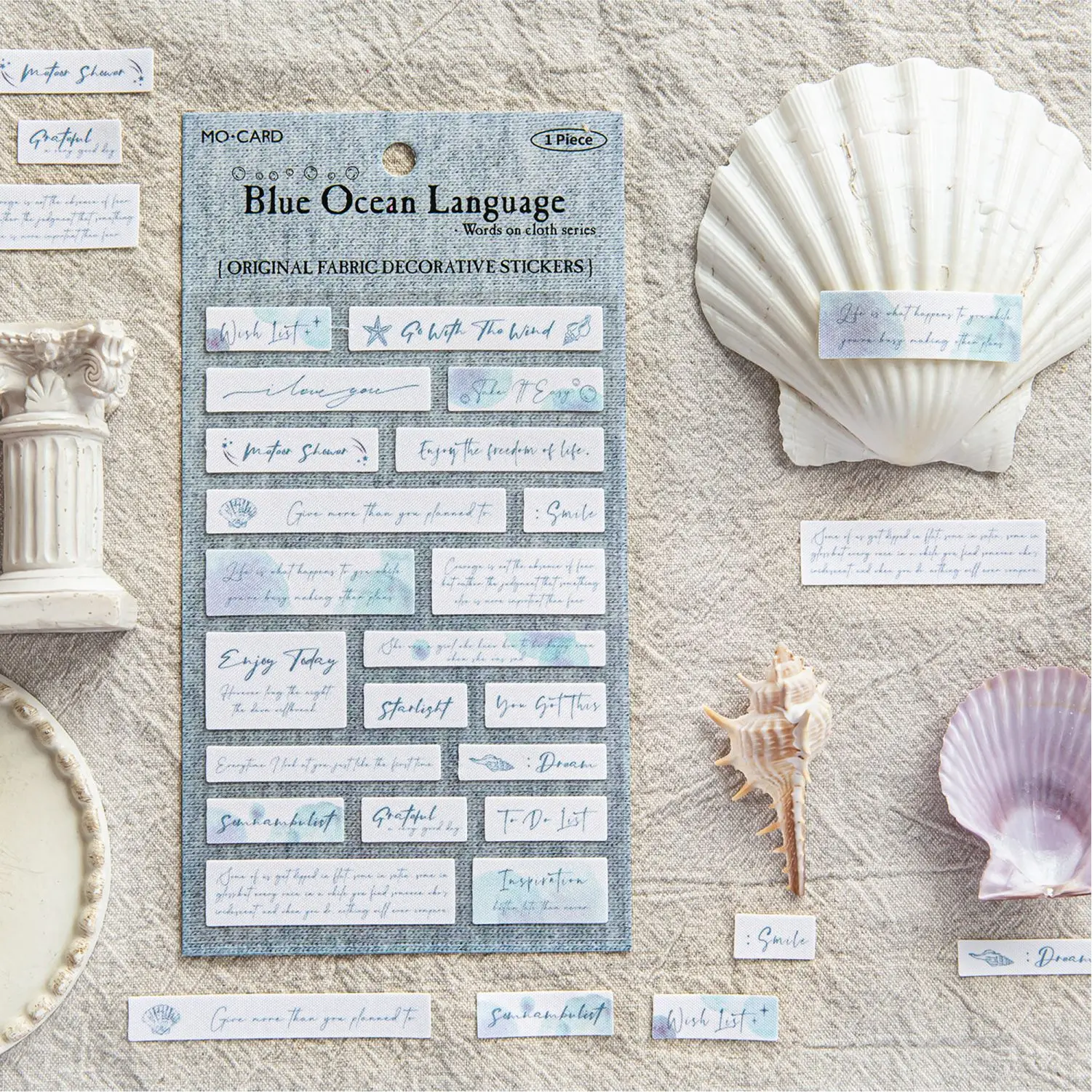 Woorden op Doek Serie Vintage Tekst Label Landschap Sticker Creatieve DIY Journal Materiaal Collage Scrapbook Briefpapier